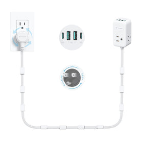 TROND 360° rotating plug enables easy access behind furniture
