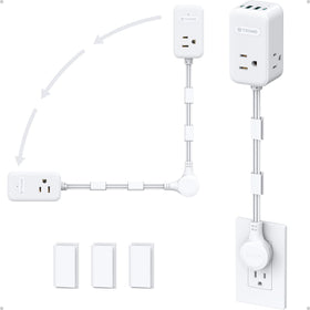 TROND outlet extender with 360° rotating plug for tight spaces