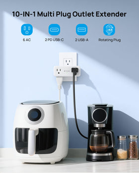 TROND six AC outlets power multiple devices at once.