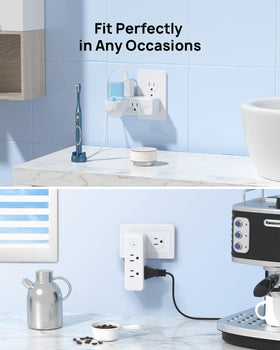 TROND Outlet Extender with built-in On/Off switch for easy power control.