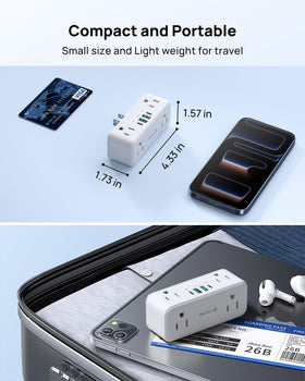 TROND sideways plug adapter helps reach crowded sockets behind furniture.