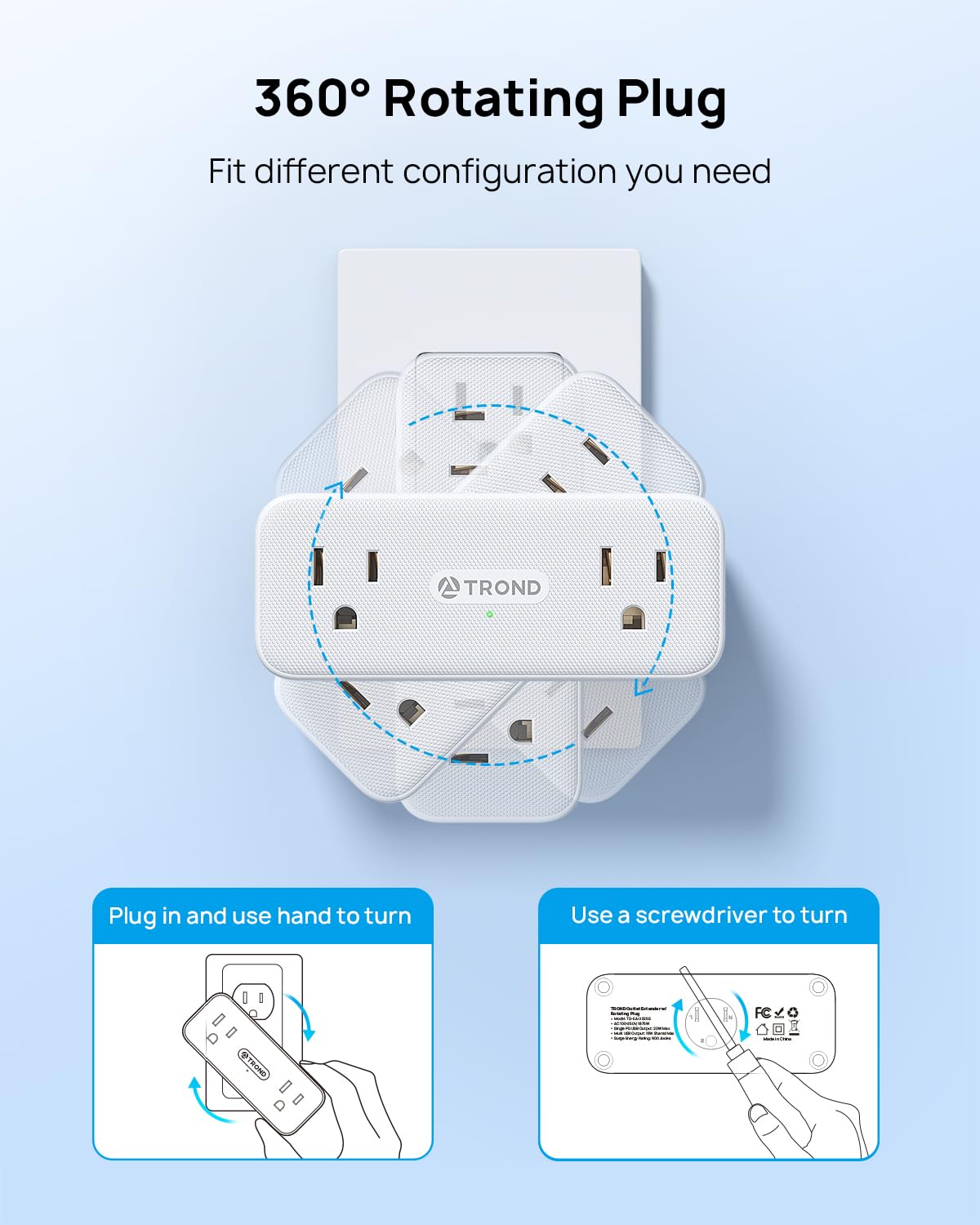 TROND two USB-A ports add extra charging options for accessories.