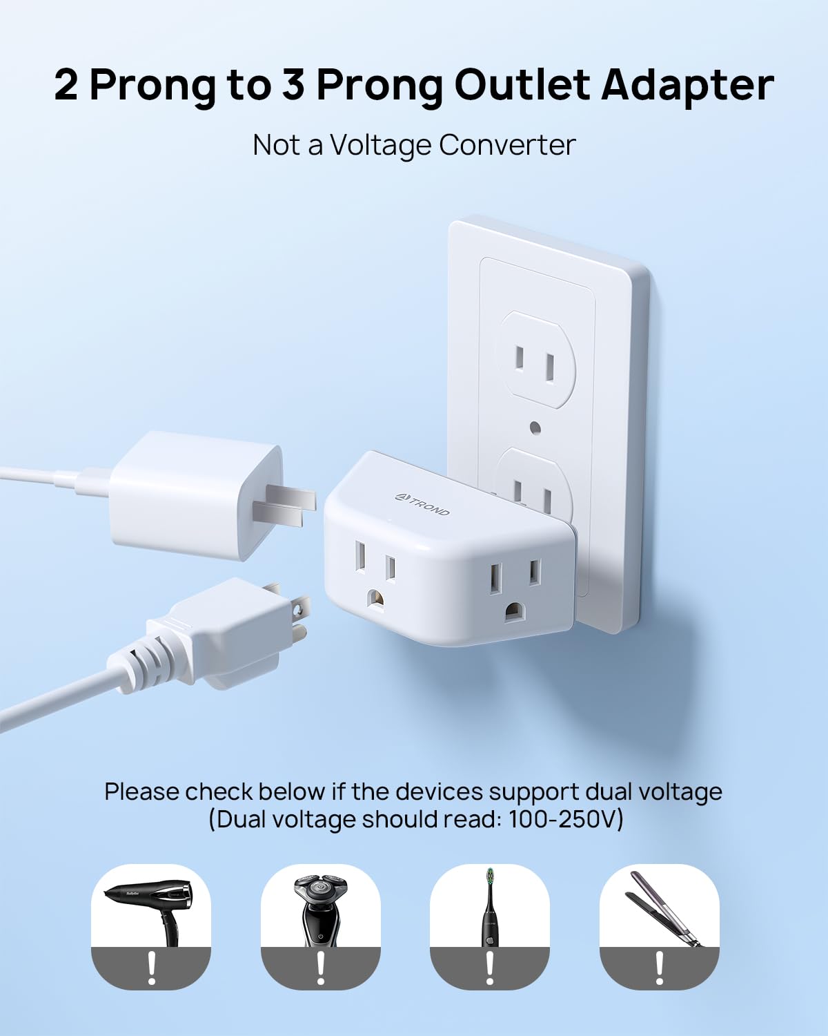 TROND outlet extension behind furniture enabling easier access to outlets