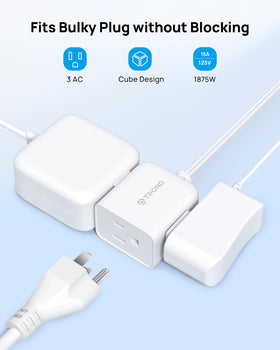 TROND adapter tucked behind furniture in a small room