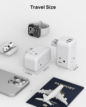 TROND sideways adapter design supports flexible charging in kitchen and bathroom.