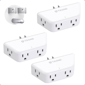 TROND wall outlet extender with four sockets for a tidy charging station