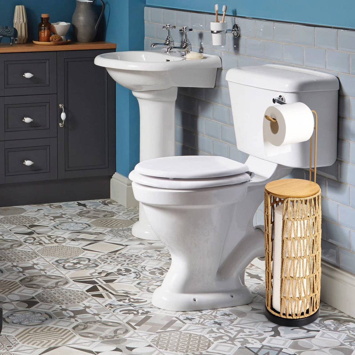 Trongee space-saving bathroom decor fits small bathrooms