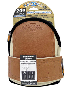 TROXELL USA SuperSoft Leatherhead Kneepads with non-slip neoprene straps provide secure comfort