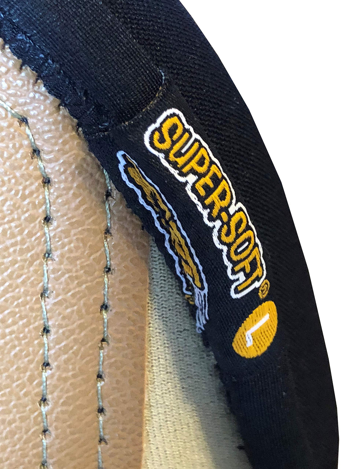 TROXELL USA SuperSoft Leatherhead Kneepads shown with front hook and loop closure