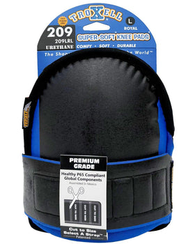 Troxell USA SuperSoft kneepads front closure for quick adjustments.