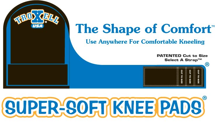 Troxell USA SuperSoft kneepads care label indicates machine washable.