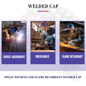 TRQWH welding cap designed to be compatible with welding helmets for added protection.