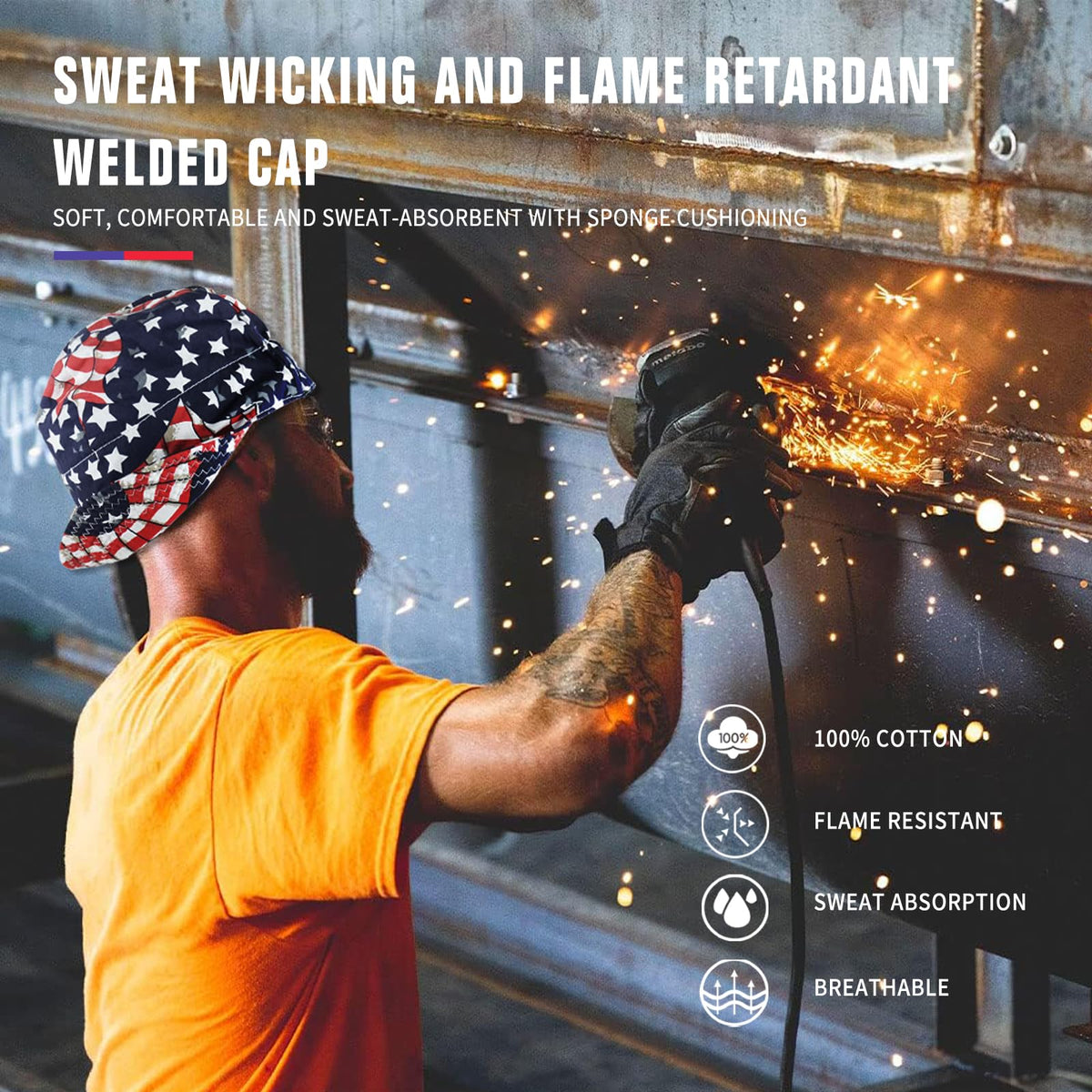 TRQWH three-piece welding cap pack offering versatile styles for men and women.