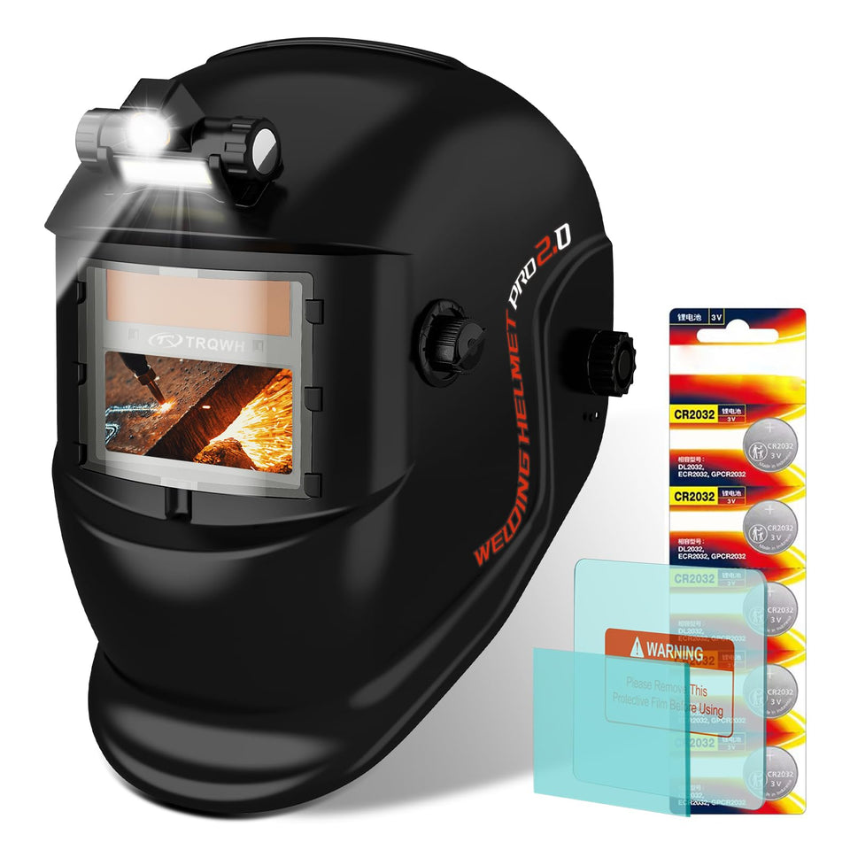 TRQWH welding helmet true color view enhances weld seam visibility for precise work
