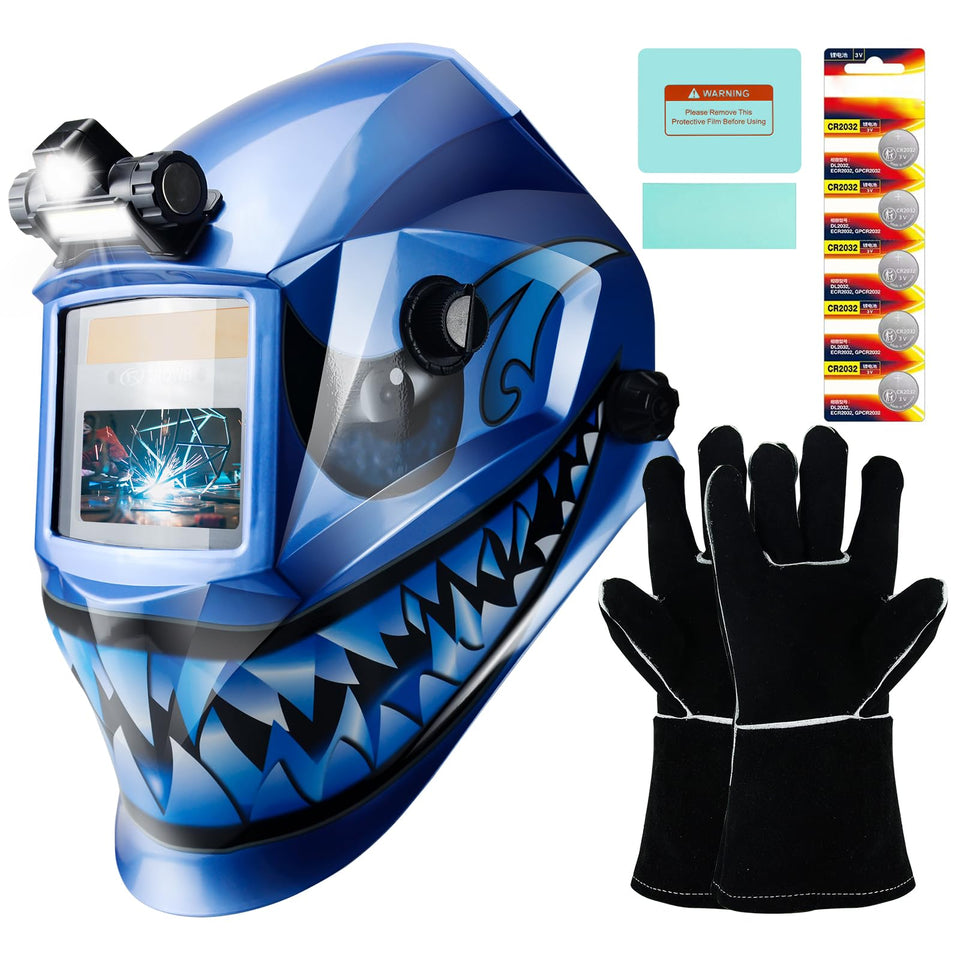 TRQWH welding hood true color view enhances detail visibility for precise welds