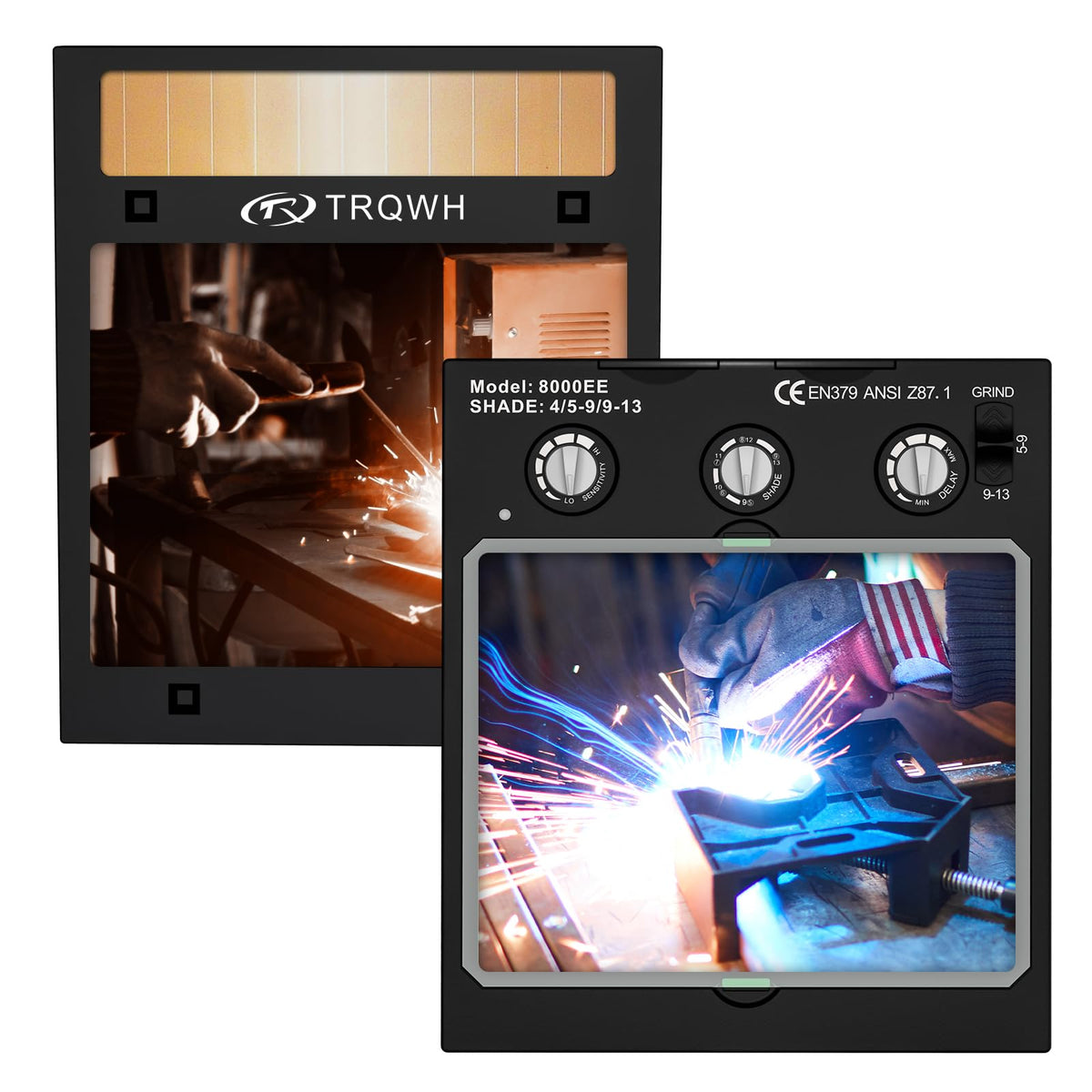 TRQWH welding lens with true color view for clearer welds and reduced eye strain.