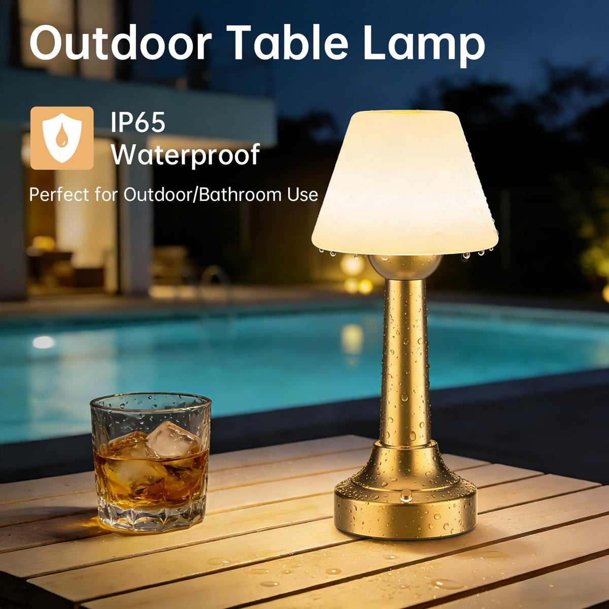 TRRMEZY Shower Lamp 18-25h battery life delivers all-night cordless illumination.