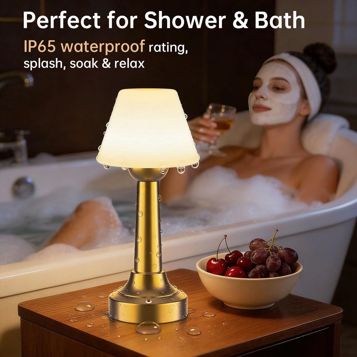 TRRMEZY Shower Lamp fog-resistant shade delivers clear light in damp spaces.