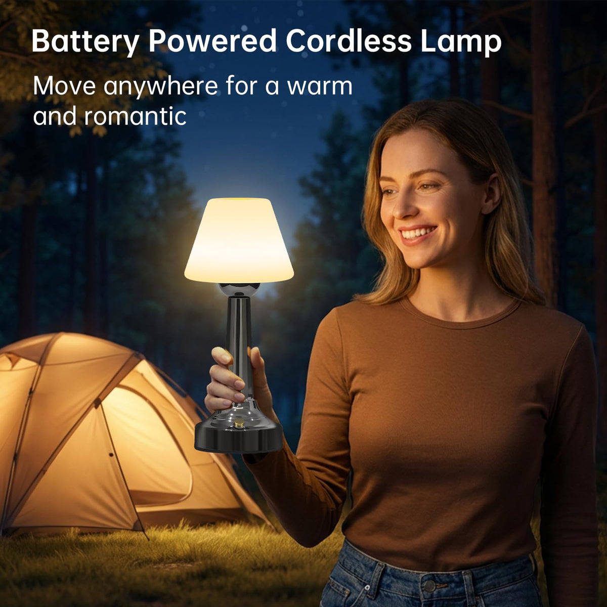 TRRMEZY portable cordless lamp suitable for indoor and outdoor use