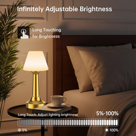 TRRMEZY Shower Lamp touch-dimming control allows customizable brightness.