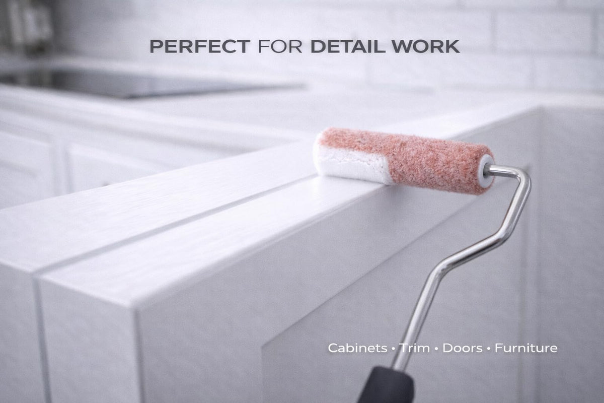 Tru Lamb 4-inch Mohair Mini Roller demonstrates shed-resistant design