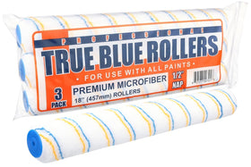 True Blue 18-inch paint roller cover for smooth finishes on textured surfaces.