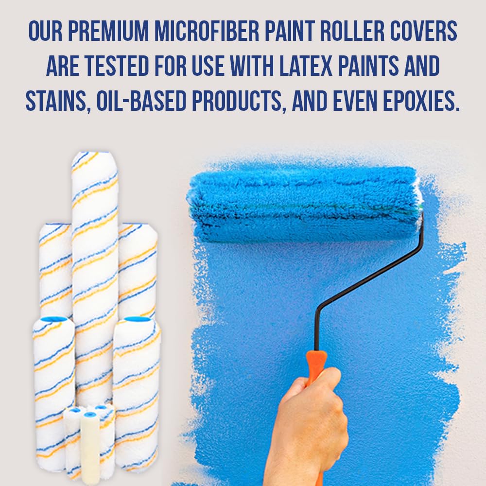 True Blue roller cover used with latex paints for even coverage.