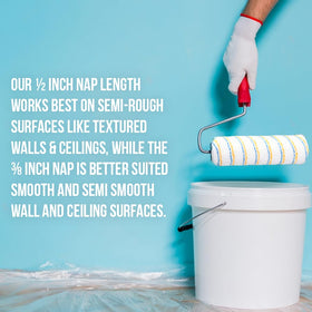 True Blue premium microfiber roller for shed-resistant, lint-free results.