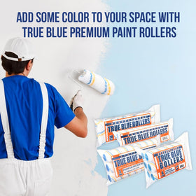 True Blue 3/8-inch nap roller for smooth ceilings and walls.