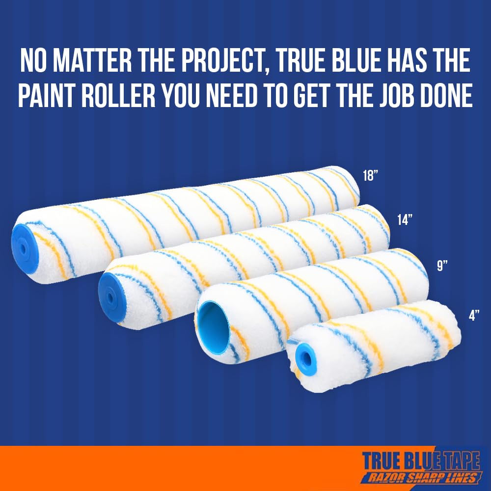 True Blue 18-inch roller delivers high-capacity paint release for faster jobs.