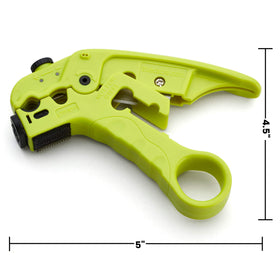 TRUE CABLE infinitely adjustable strip depth delivers safe jacket scoring.