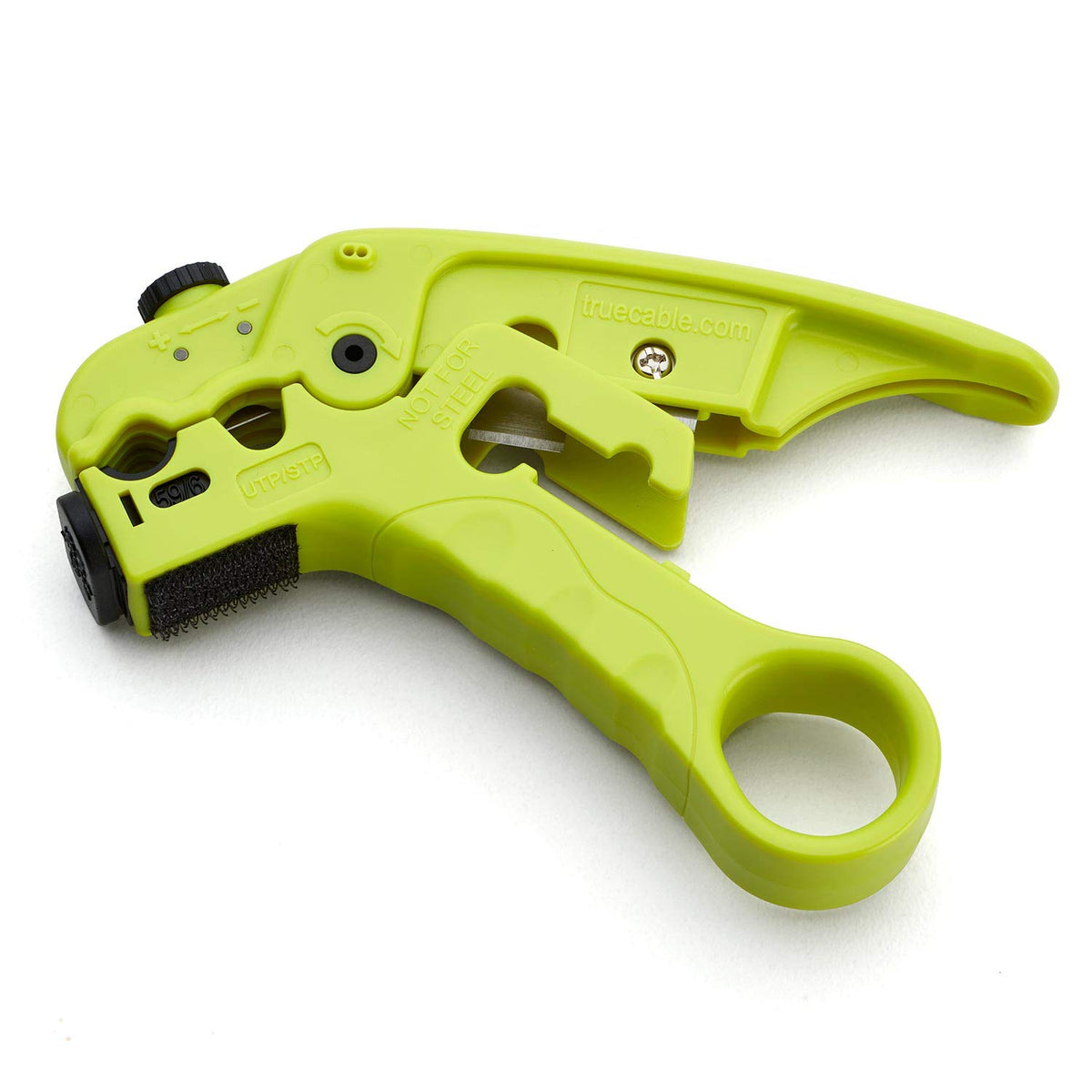 TRUE CABLE trueCABLE wire-stripping-tool with ergonomic handle for precise cable prep.