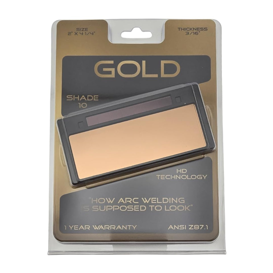 TrueArc Gold lens delivers arc clarity for precise puddle control.
