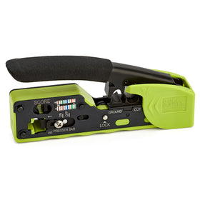 TRUE CABLE crimp tool for pass-through RJ45 connectors speeds terminations.