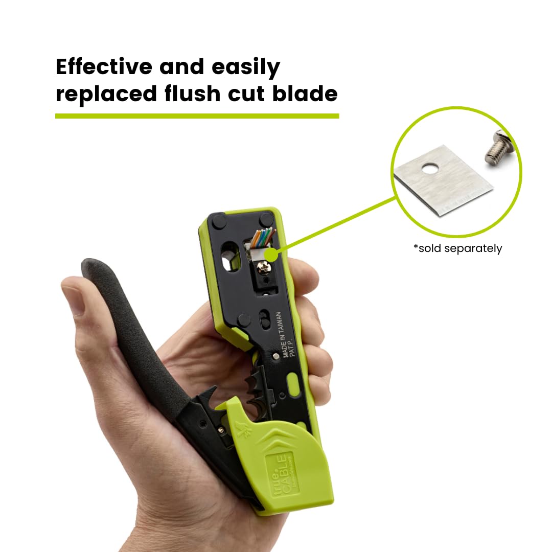 TRUE CABLE self-adjusting jacket scorer handles 6.0–8.0 mm jackets neatly.