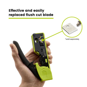 TRUE CABLE self-adjusting jacket scorer handles 6.0–8.0 mm jackets neatly.
