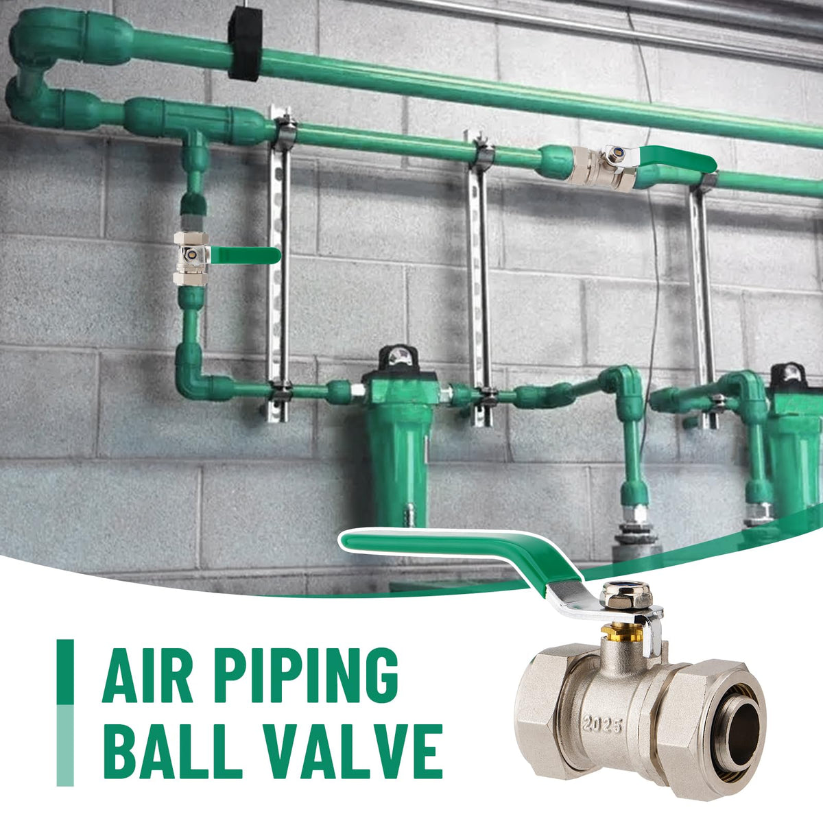 TRUCFUSION nickel-plated brass valve offers wear resistance in demanding pneumatic setups.