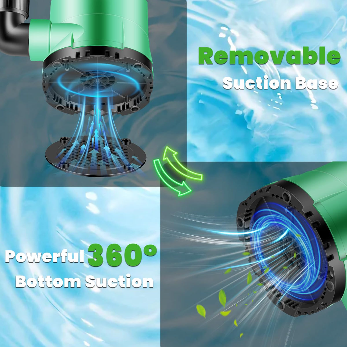 TRUPOW 1HP sump pump hose adapter enables versatile draining to garden hoses.
