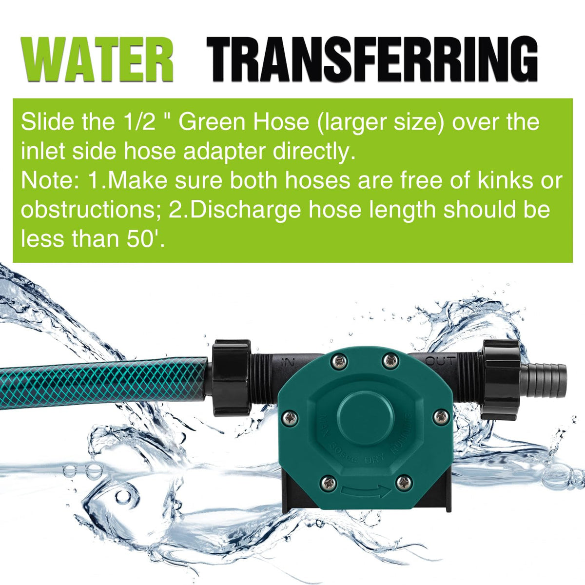 TRUPOW oil transfer tube kit designed for safe suction