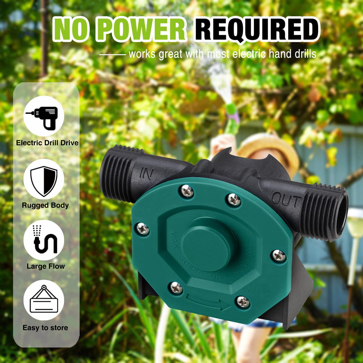 TRUPOW water transfer hose assembly shows smooth liquid movement