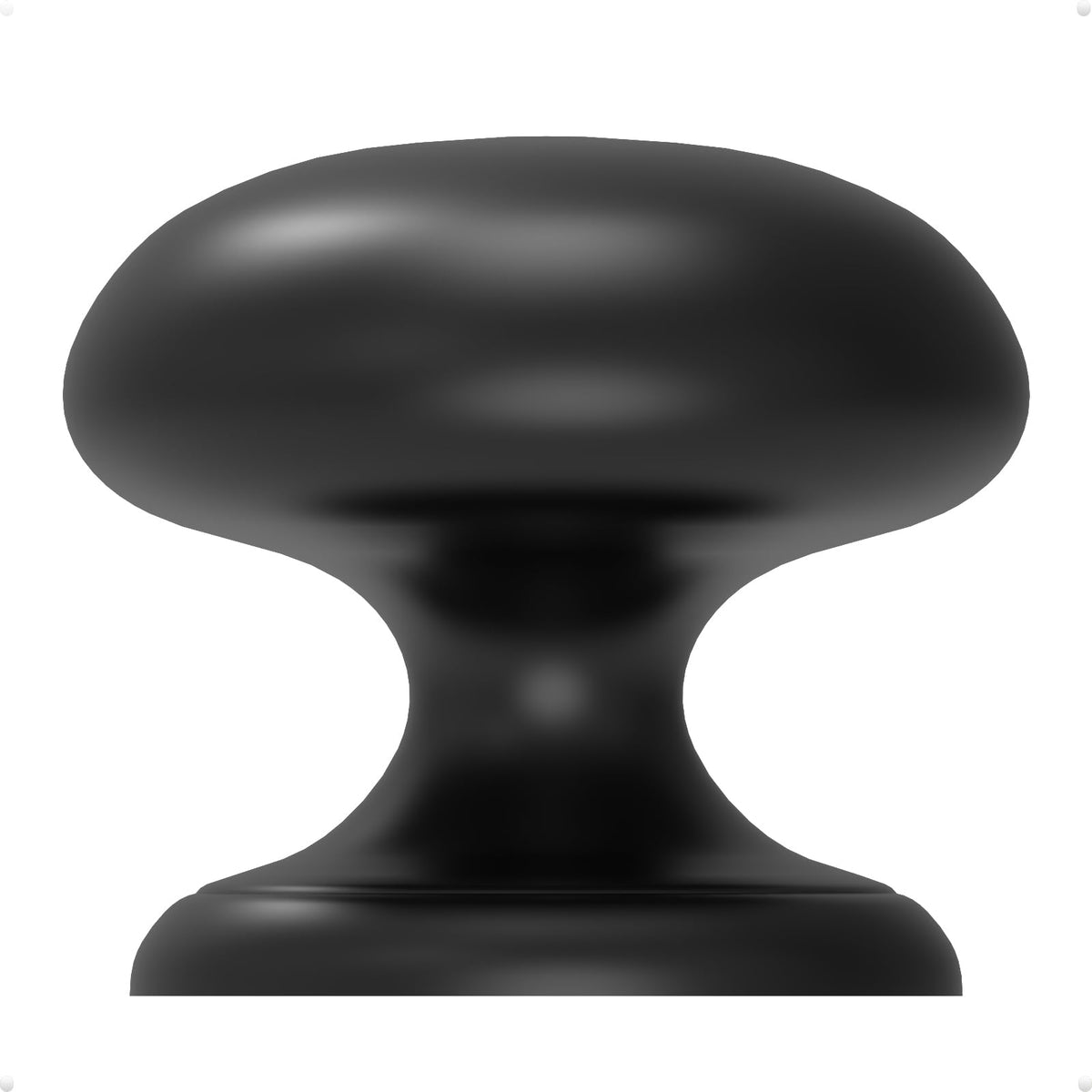 Trust4Care four-pack matte black knobs with wide base for a secure cabinet upgrade