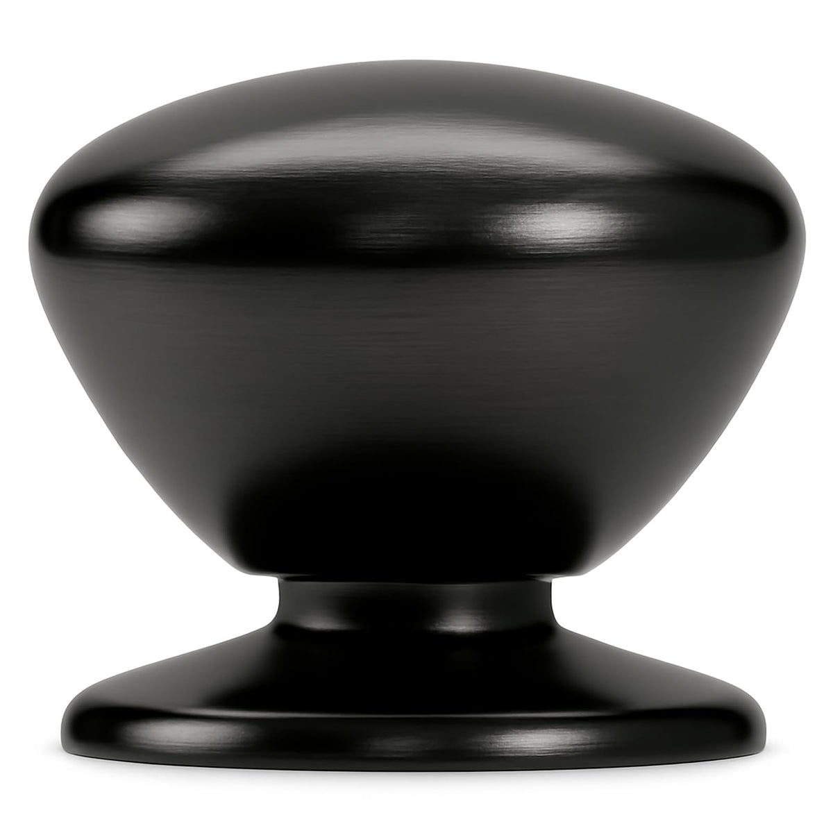 Trust4Care bifold knob matte black front view with oversized backplate