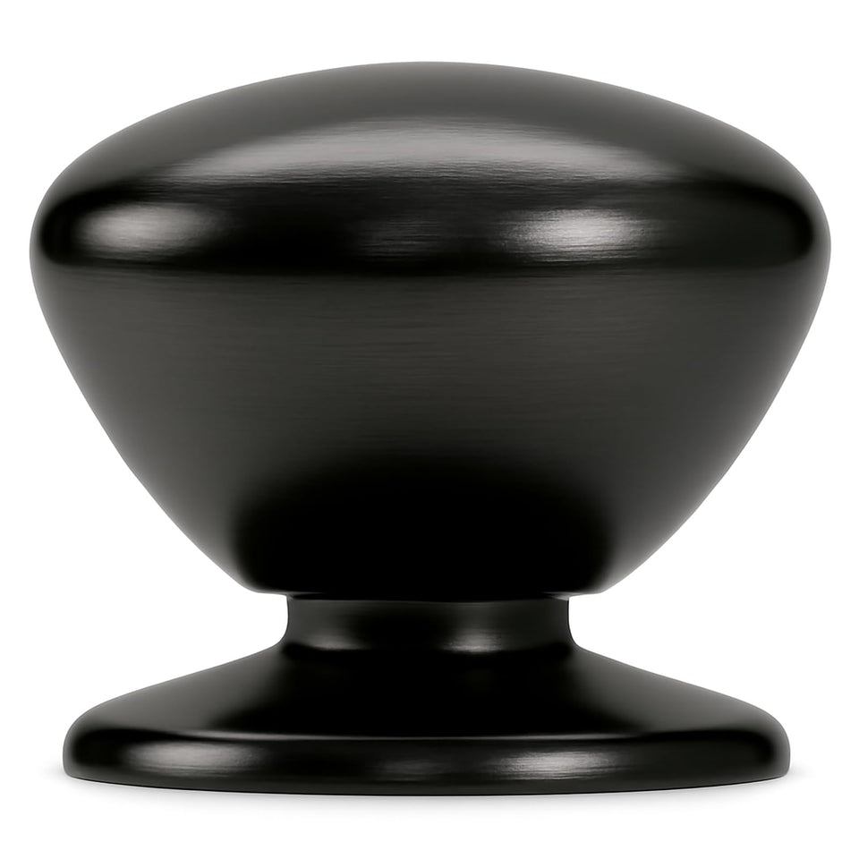 Trust4Care bifold knob matte black front view with oversized backplate