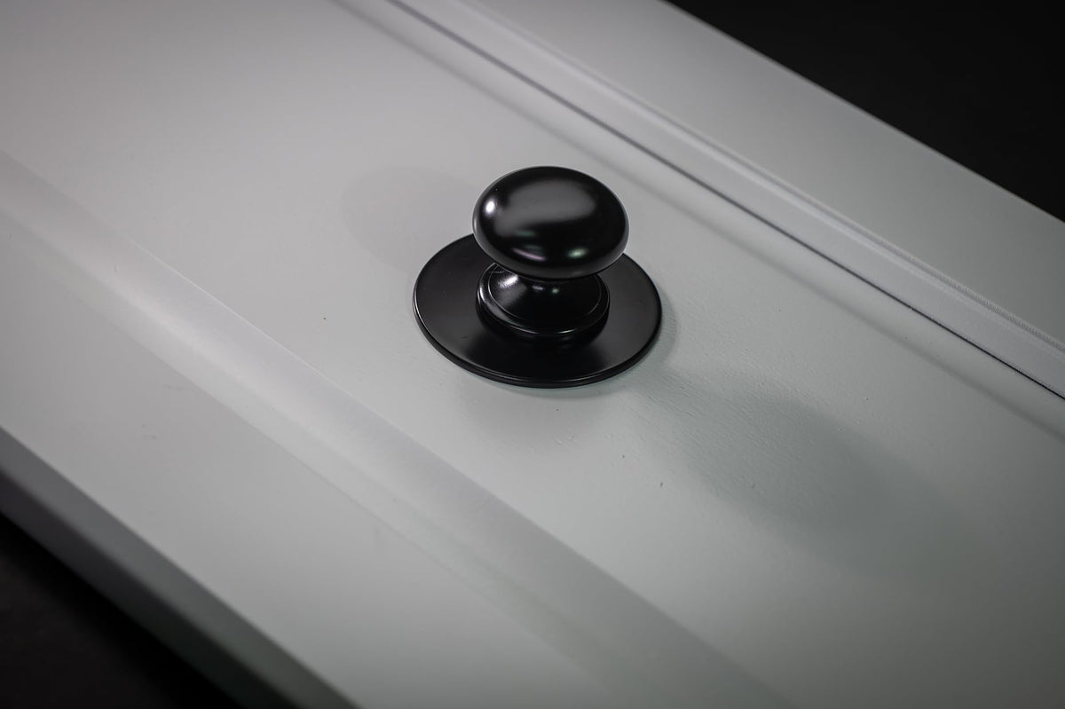trust4care matte black rosette plate for bifold doors adds modern style