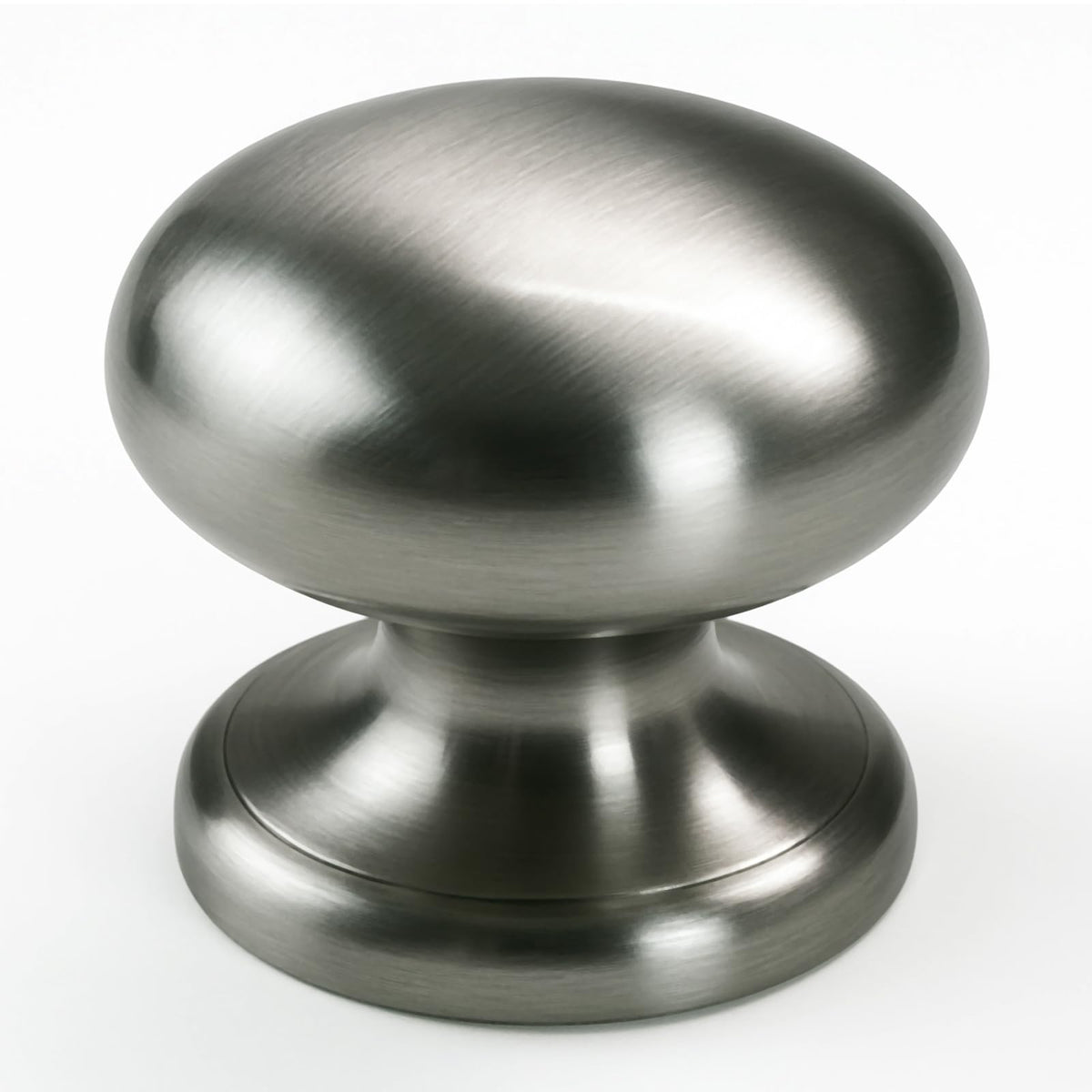 Trust4care satin nickel wardrobe knob close-up showing finish and premium feel