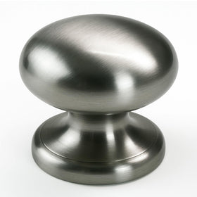 Trust4care satin nickel wardrobe knob close-up showing finish and premium feel