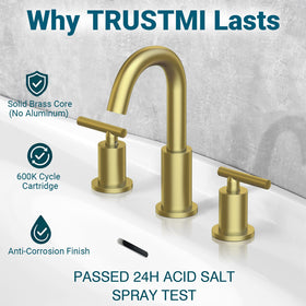 Trustmi faucet includes overflow drain and pop-up stopper for easy cleaning
