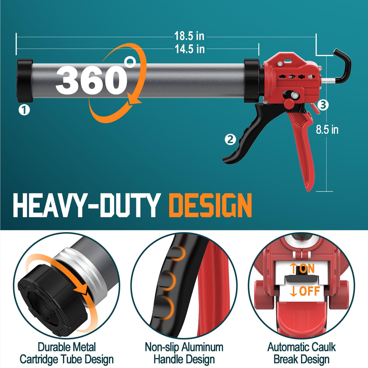 TRUXXON ergonomic non-slip grip reduces hand fatigue during long tasks.