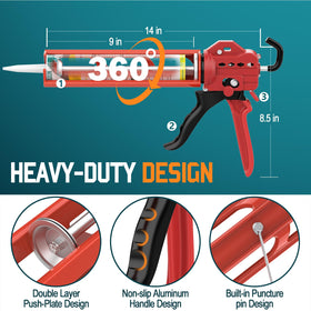 TRUXXON caulk gun supports multiple materials for versatile projects.