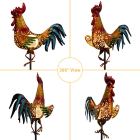Tryme rooster IP45 weatherproof decor withstands outdoor conditions.